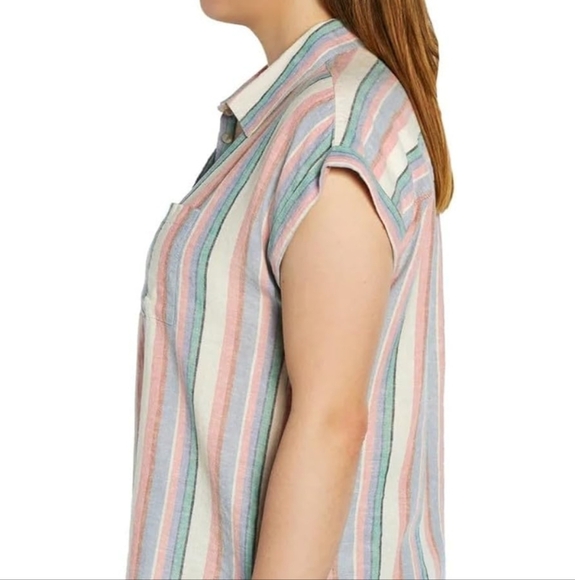 ORVIS WOMEN'S STRIPED TOP. SIZE LARGE.  NWT. - Picture 2 of 3